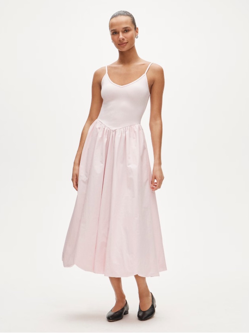 J. Crew NWT Basque-waist mixy dress Size XS Ballerina Pink Midi Balletcore $148